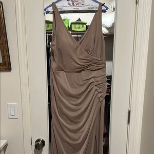 Elegant Taupe Bridesmaids Dress
